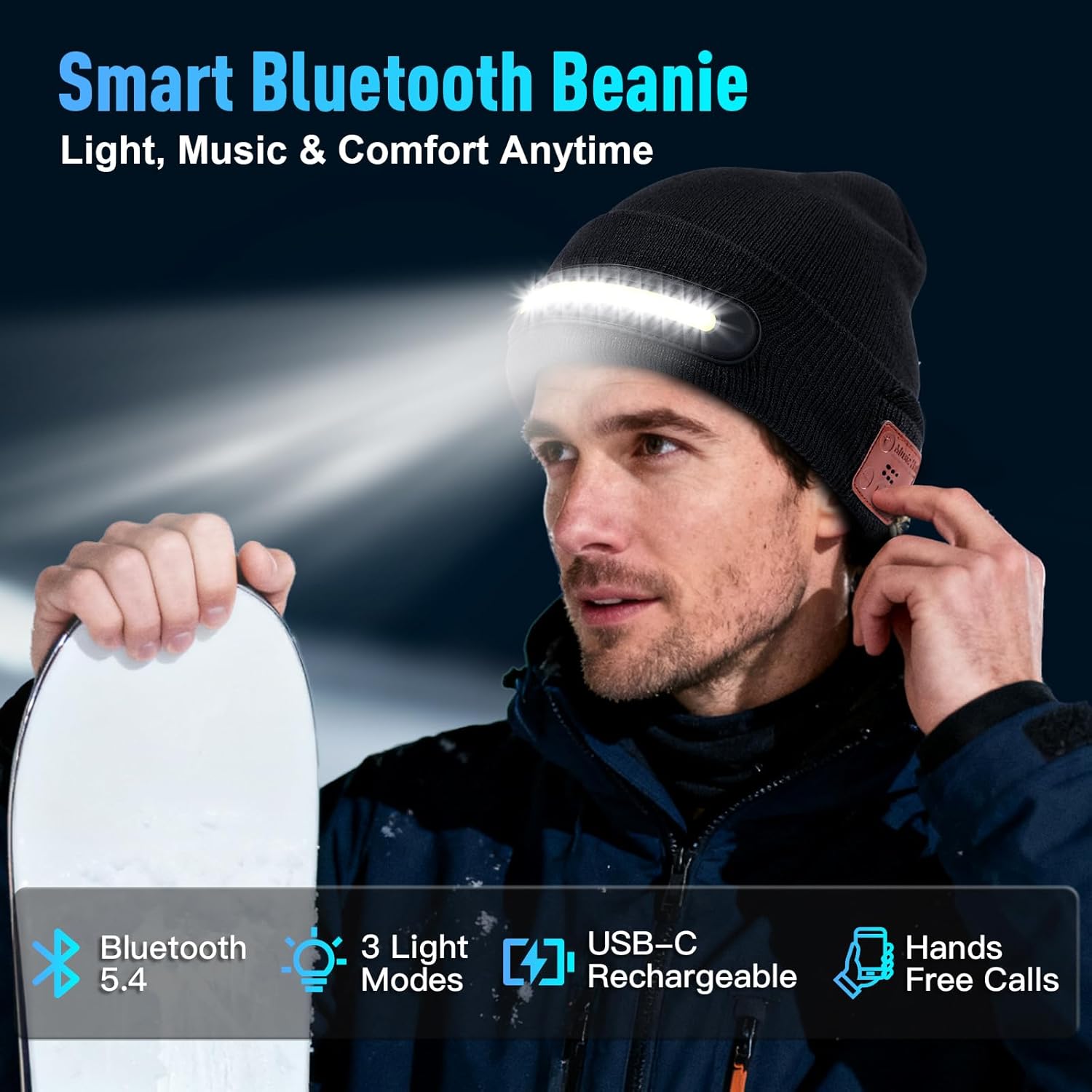 Hinshark Bluetooth Light Warm Beanie
