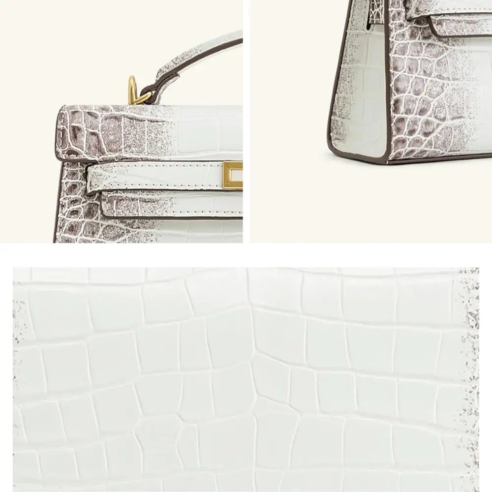 Chic Croc Leather Handbag