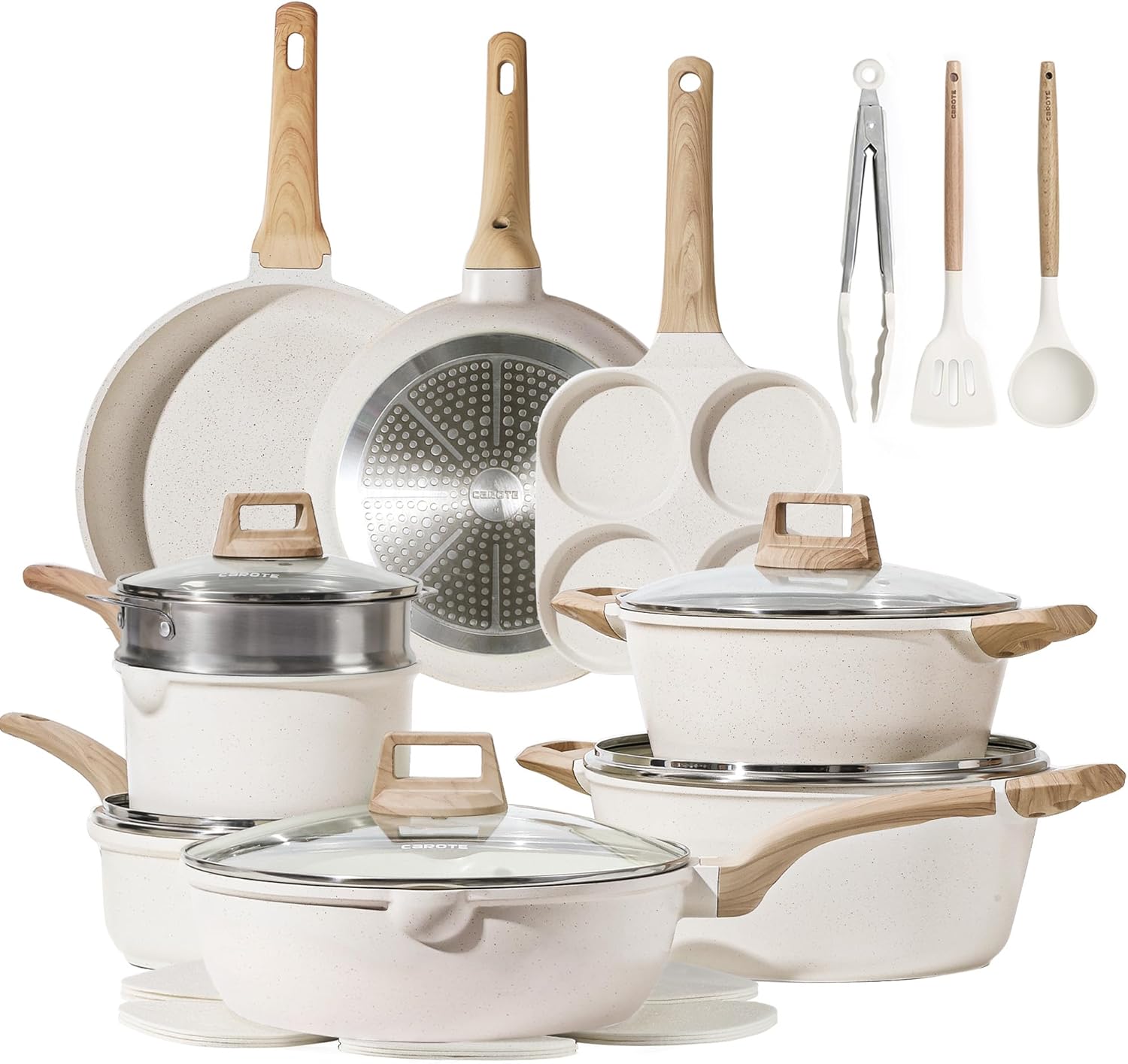 White Granite Cookware Set